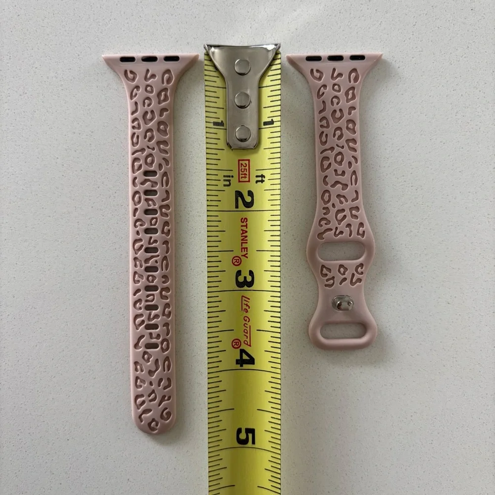 38/40/41 MM light pink with beige (two-toned) Apple Watch silicone band